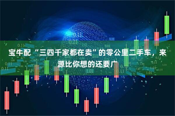 宝牛配 “三四千家都在卖”的零公里二手车，来源比你想的还要广