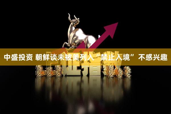 中盛投资 朝鲜谈未被美列入“禁止入境” 不感兴趣