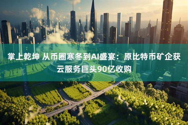 掌上乾坤 从币圈寒冬到AI盛宴：原比特币矿企获云服务巨头90亿收购