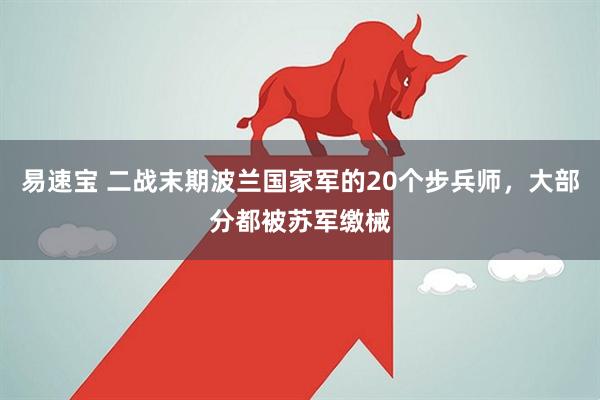 易速宝 二战末期波兰国家军的20个步兵师，大部分都被苏军缴械
