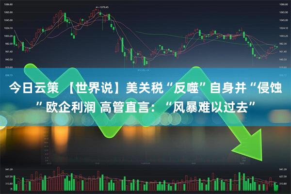 今日云策 【世界说】美关税“反噬”自身并“侵蚀”欧企利润 高管直言：“风暴难以过去”